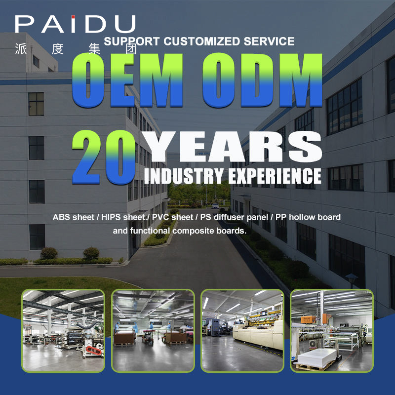 PAIDU GROUP Glossy Thermoforming Thick 0.7mm 3mm High Impact Polystyrene Plastic Sheeting